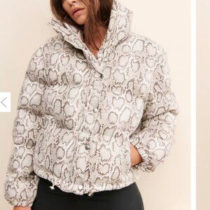 En Saison Naomi Snakeskin Puffer (Size S)